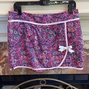 Lilly Pulitzer sz6 skort navy/pink swirls